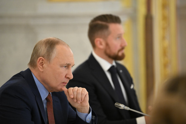 President of the Russian Federation Vladimir Putin takes part in the Business Russia Forum