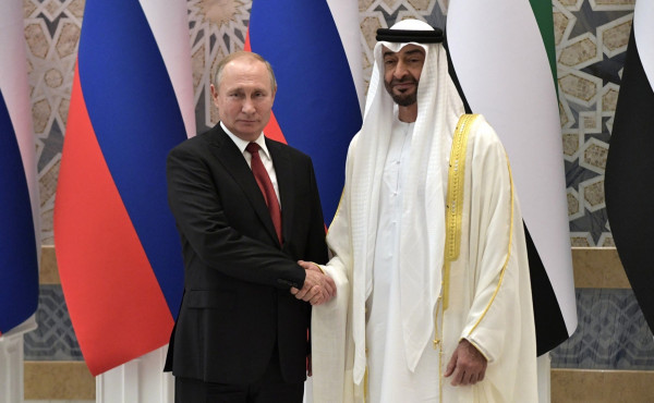 UAE President Sheikh Mohammed bin Zayed Al Nahyan meets with Russian President Vladimir Putin